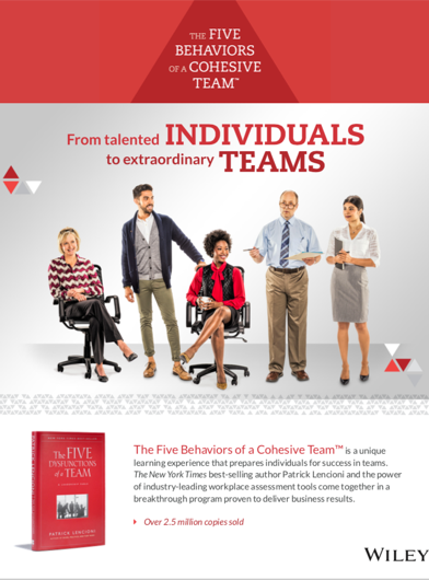 The Five Behaviours of a Cohesive Team
